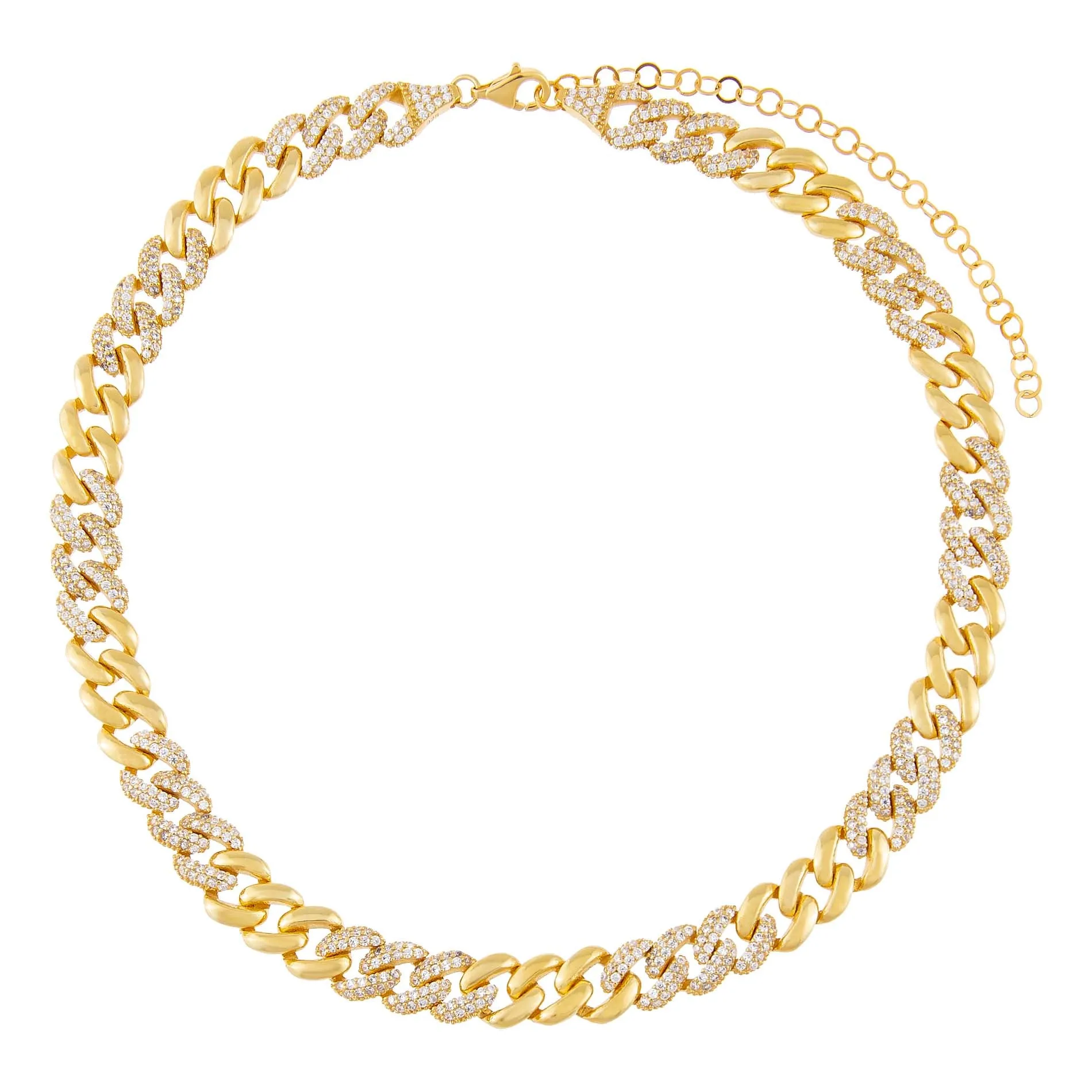 Pavé Chain Link Choker sold by Adina Eden's product image thumbnail 2