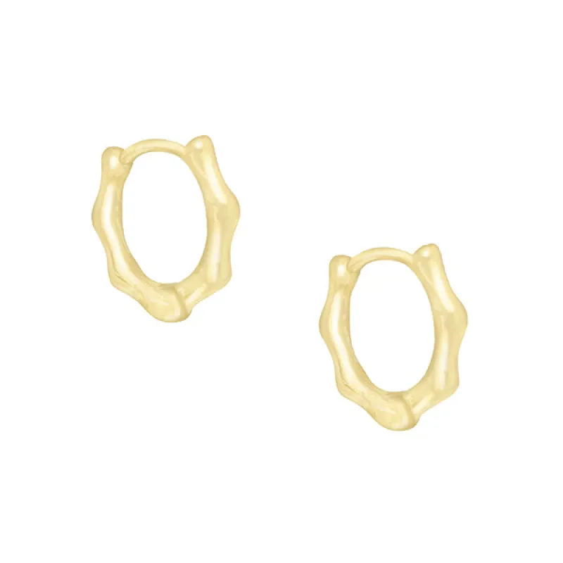 Bamboo Huggie Earring sold by Adina Eden's