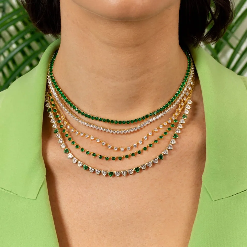 Colored Multi Stone Necklace sold by Adina Eden's product image thumbnail 3