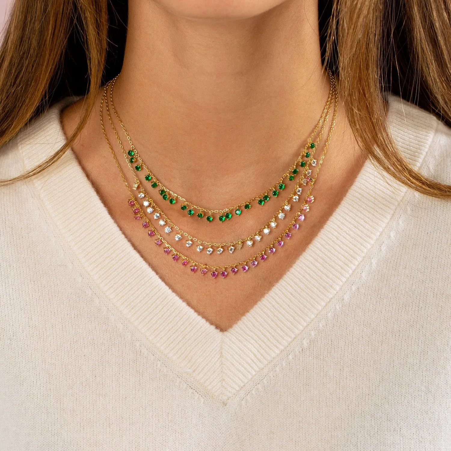 Colored Multi Stone Necklace sold by Adina Eden's product image thumbnail 2
