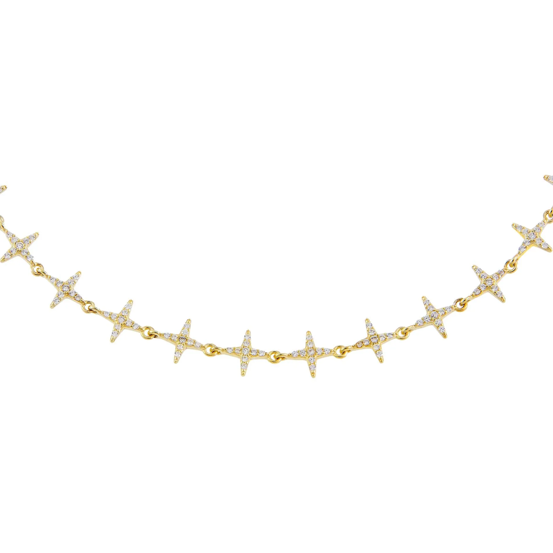 CZ Diamond Shape Choker sold by Adina Eden's