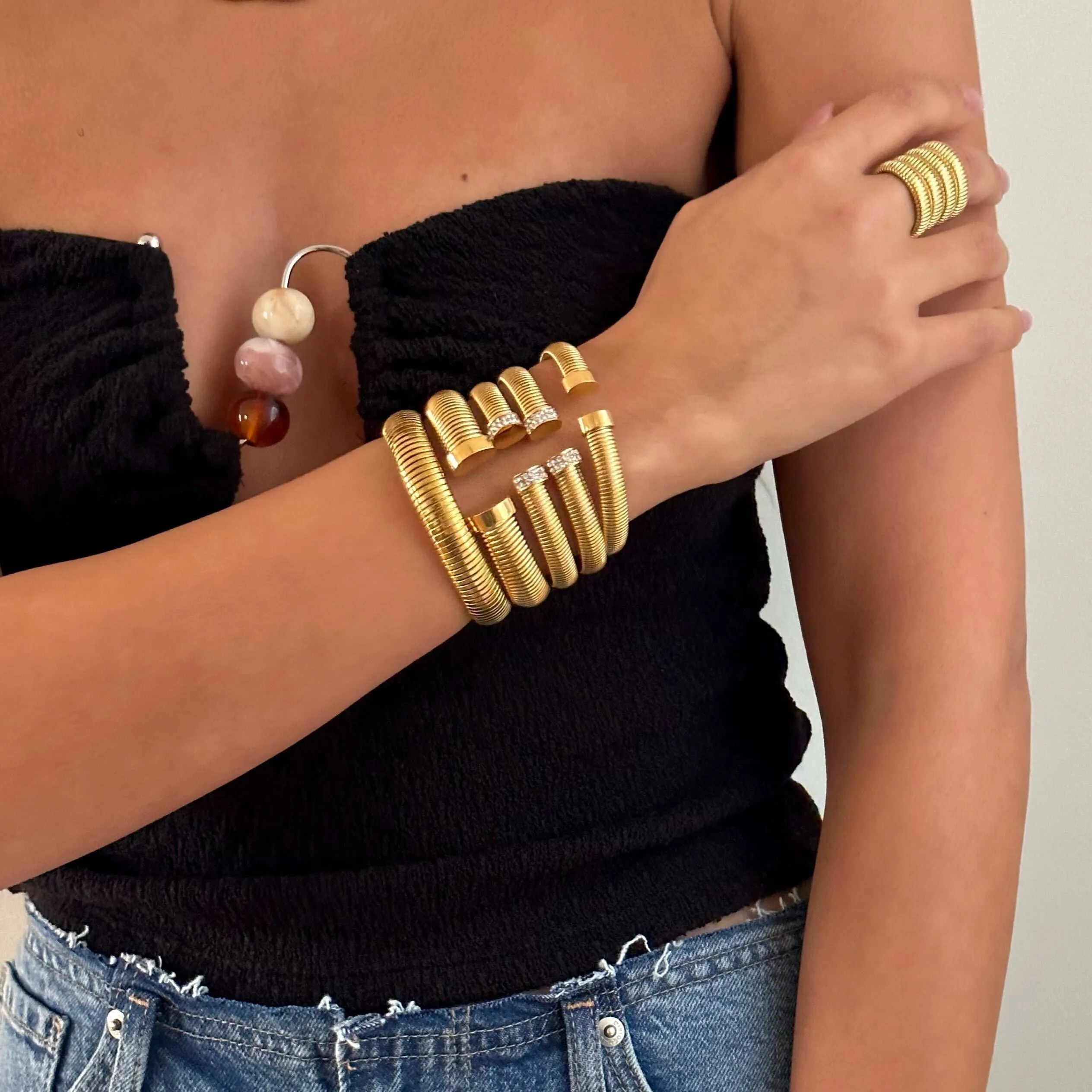 Solid Snake Stretch Band Ring sold by Adina Eden's product image thumbnail 2