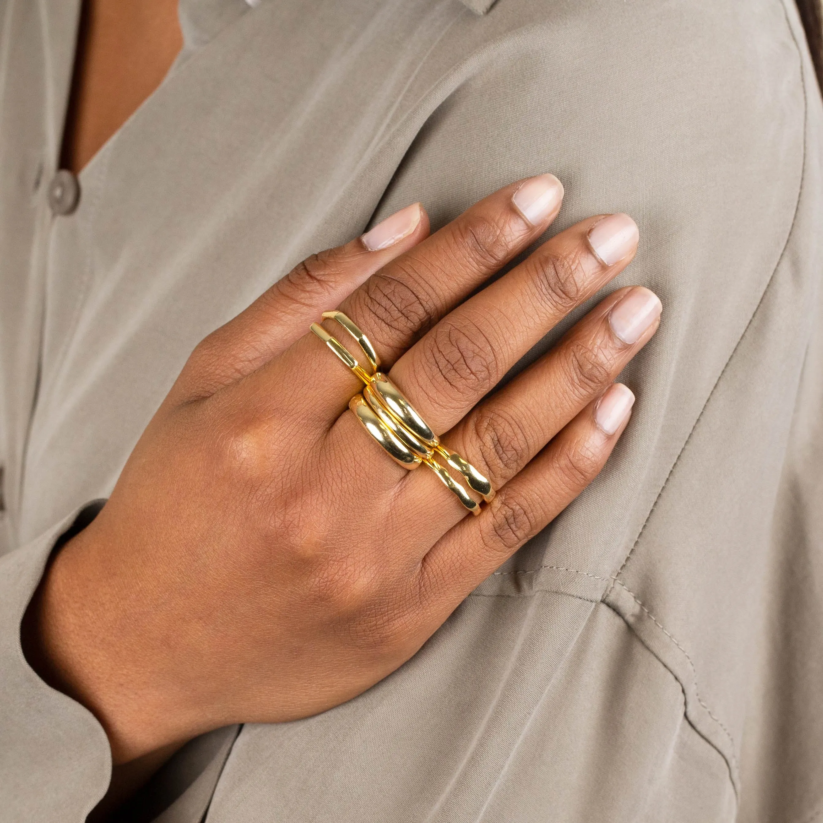 Waved Double Row Ring sold by Adina Eden's product image thumbnail 2