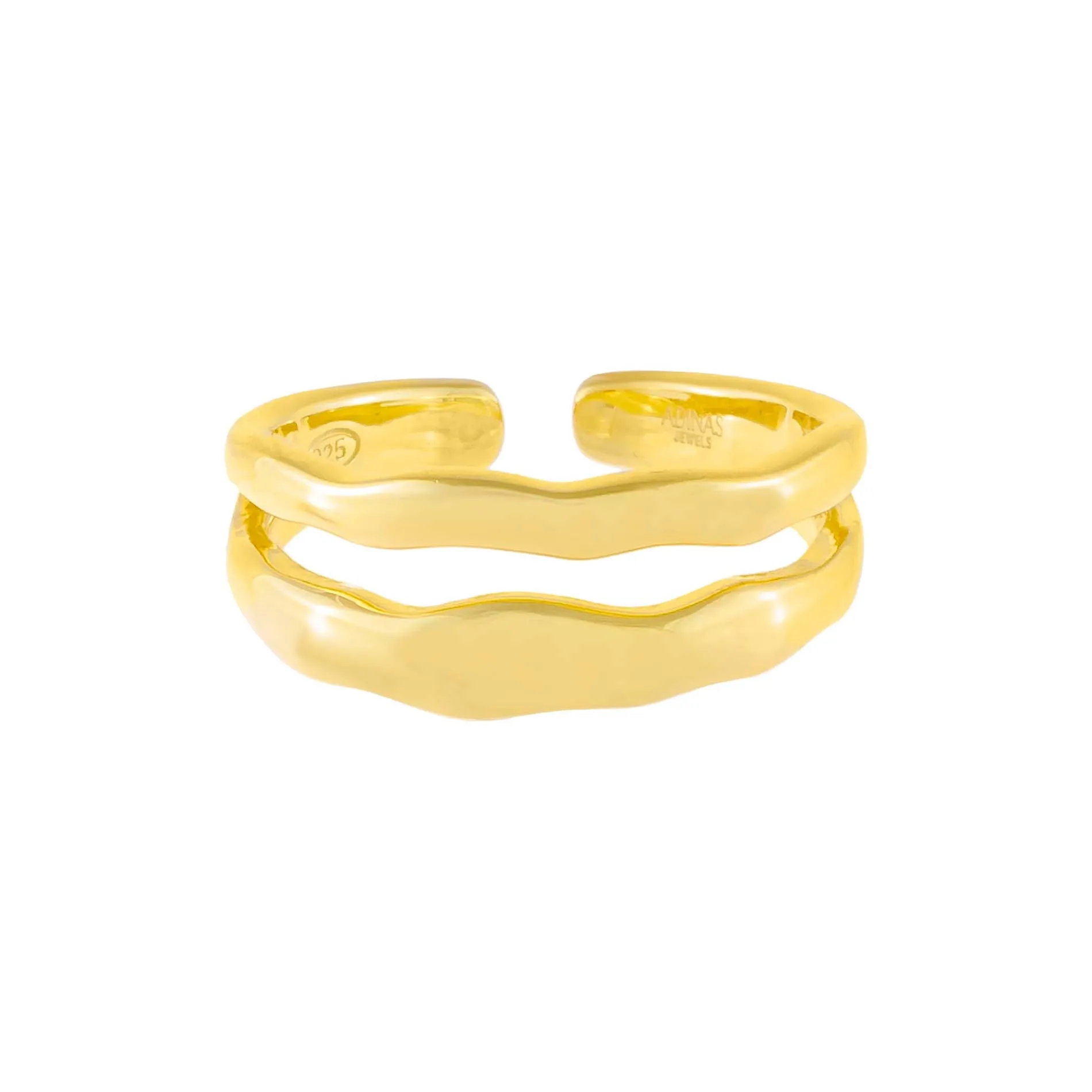 Waved Double Row Ring sold by Adina Eden's product image thumbnail 3