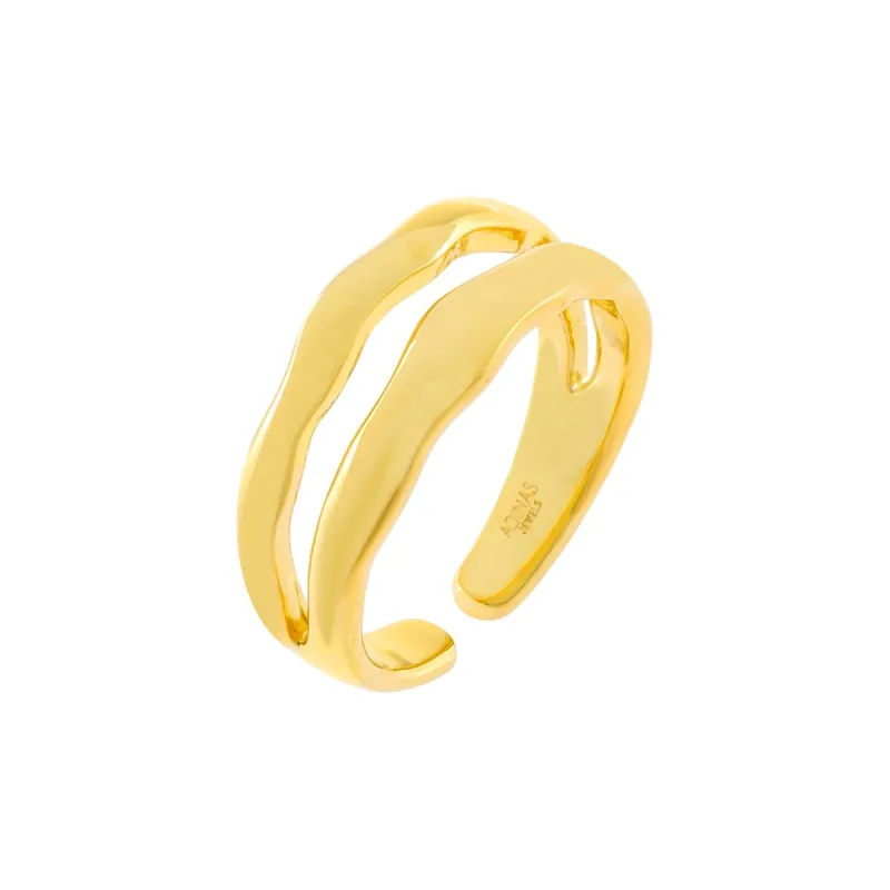 Waved Double Row Ring sold by Adina Eden's
