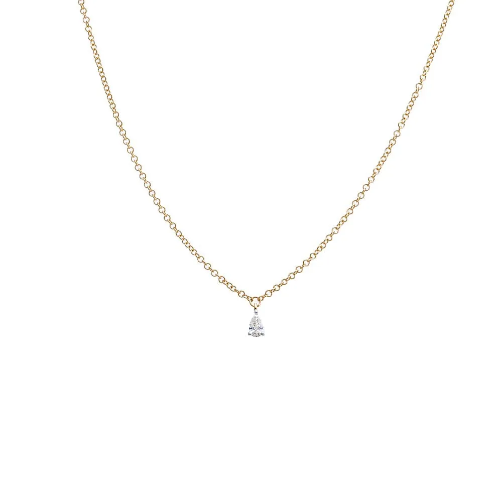 Diamond Teardrop Necklace 14K sold by Adina Eden's