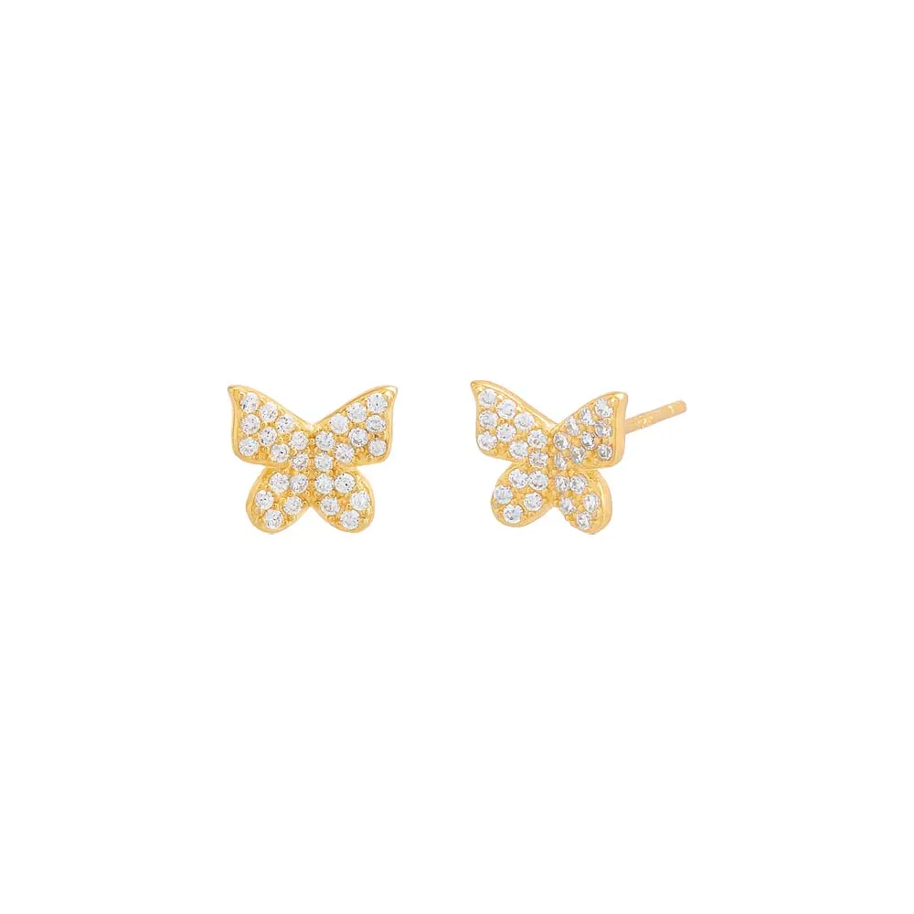 Pavé Butterfly Stud Earring sold by Adina Eden's