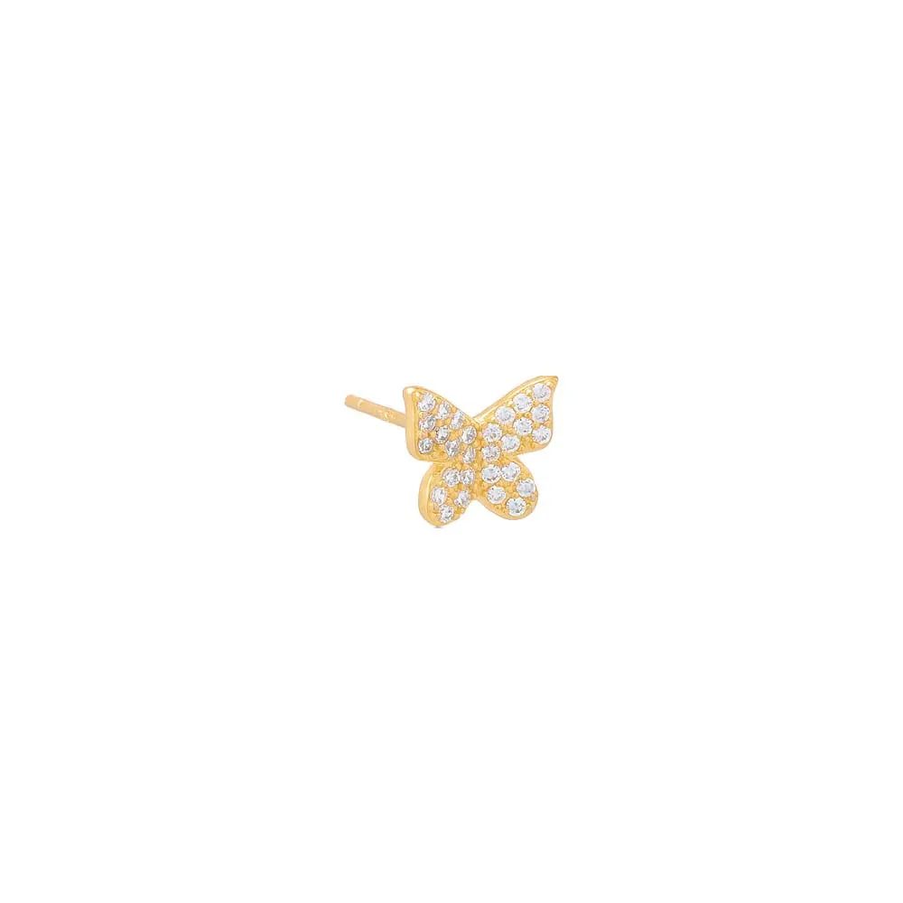 Pavé Butterfly Stud Earring sold by Adina Eden's product image thumbnail 3