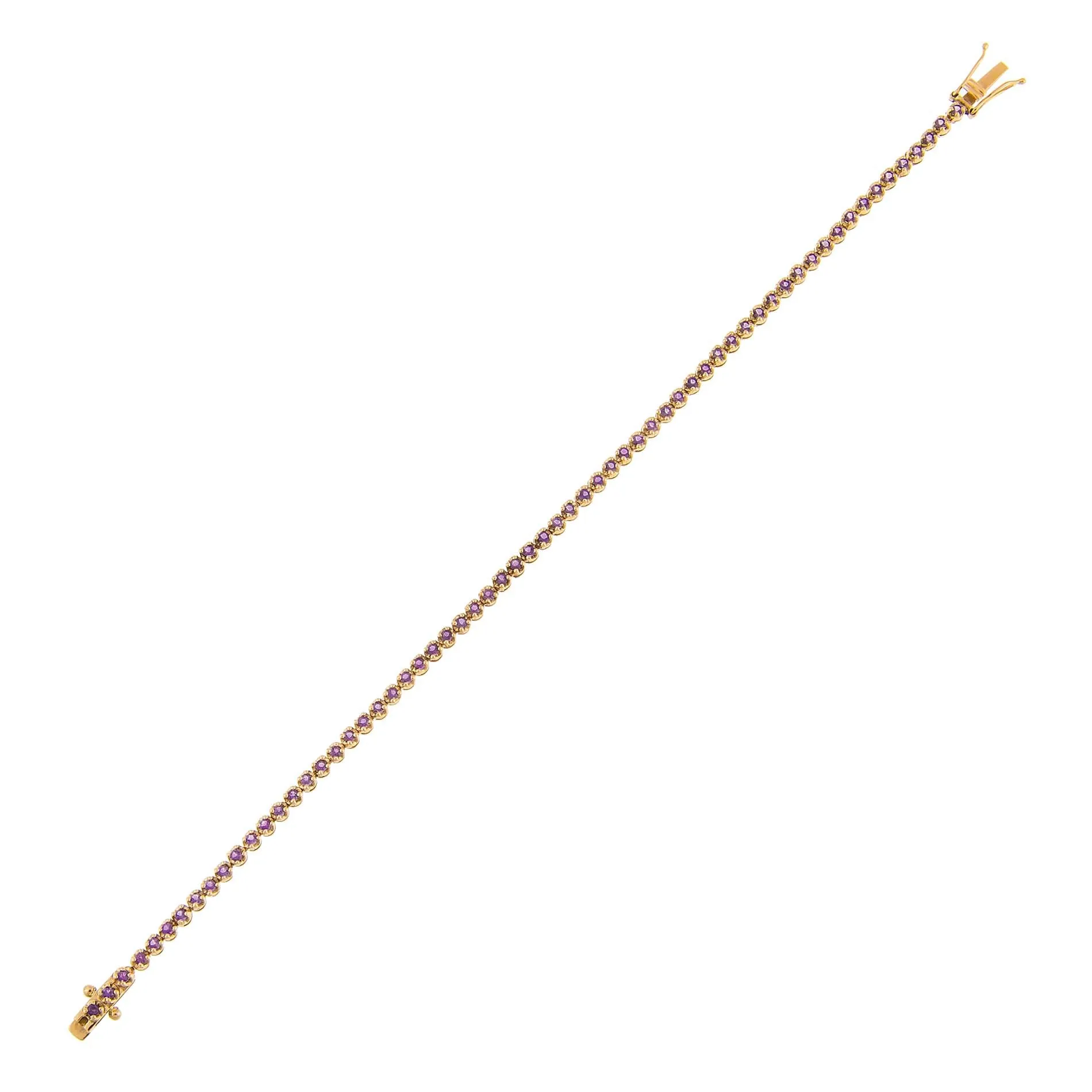 Thin Gemstone Tennis Bracelet 14K sold by Adina Eden's product image thumbnail 4