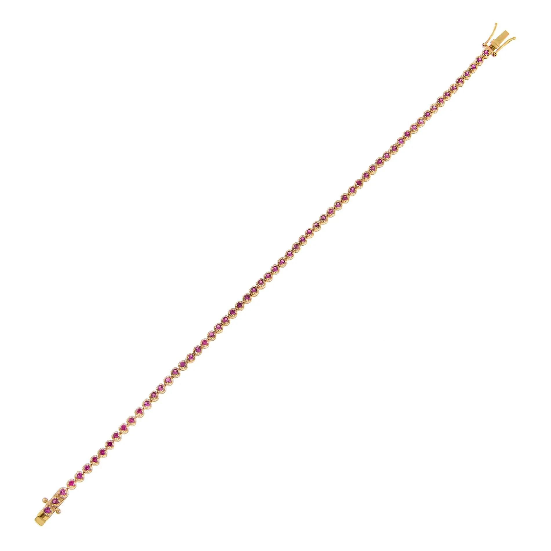 Thin Gemstone Tennis Bracelet 14K sold by Adina Eden's product image thumbnail 5