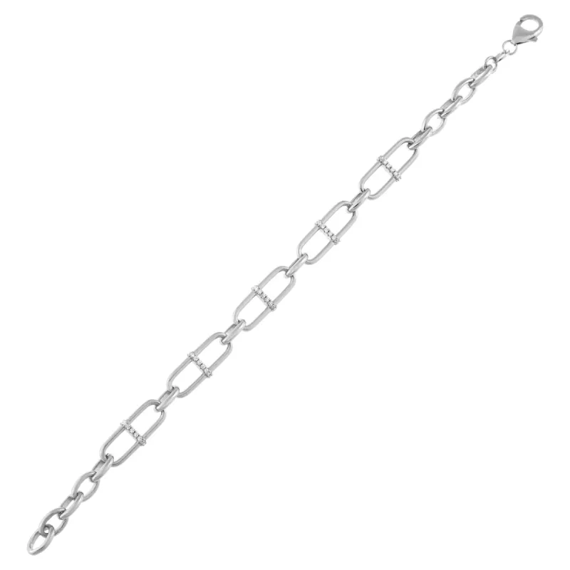 Toggle CZ Chain Bracelet sold by Adina Eden's