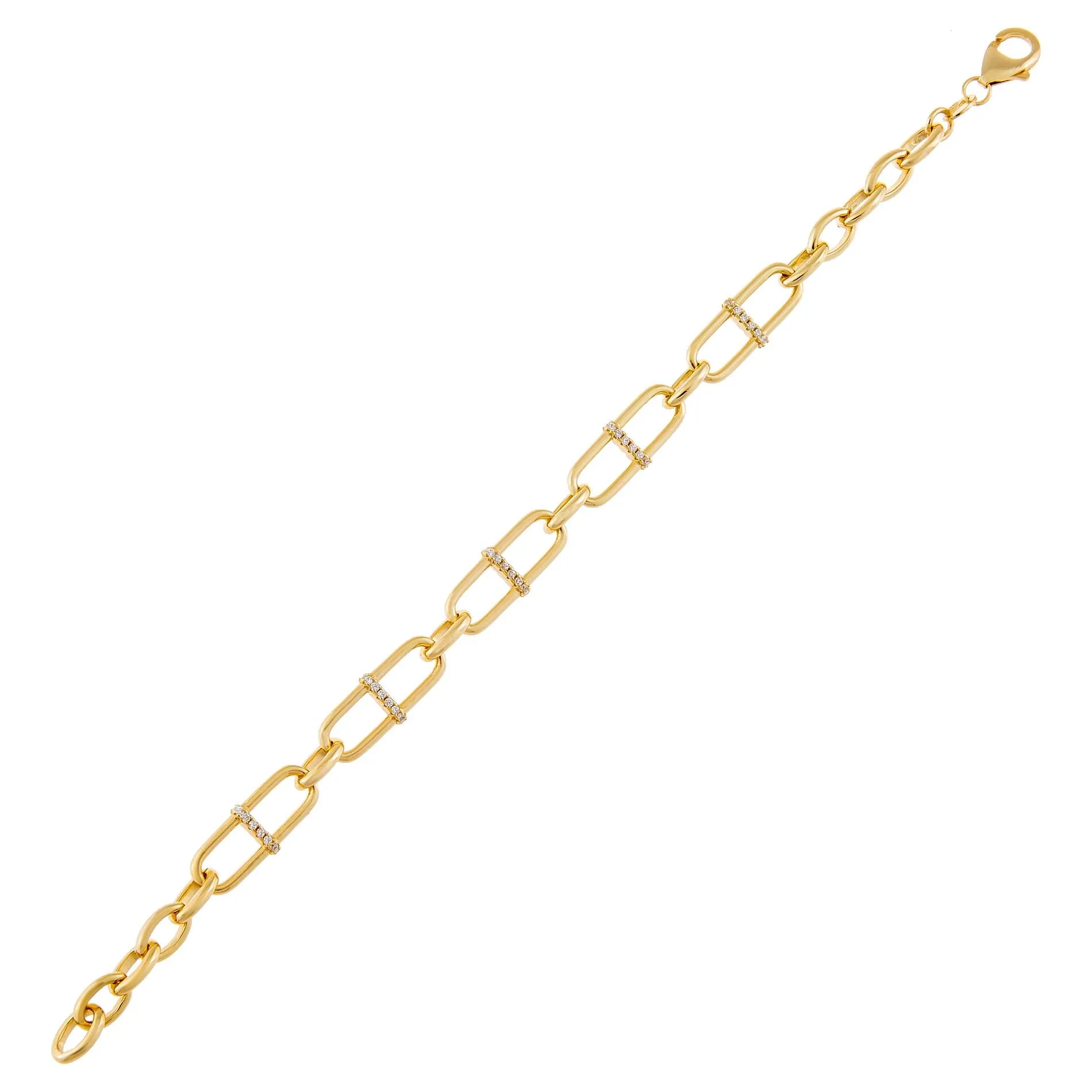 Toggle CZ Chain Bracelet sold by Adina Eden's product image thumbnail 3