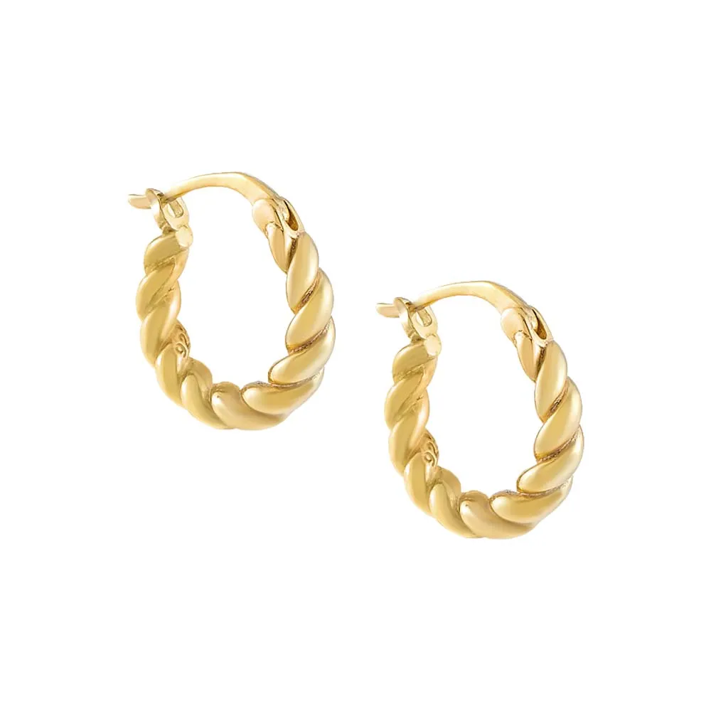 Chunky Spiral Hoop Earring sold by Adina Eden's