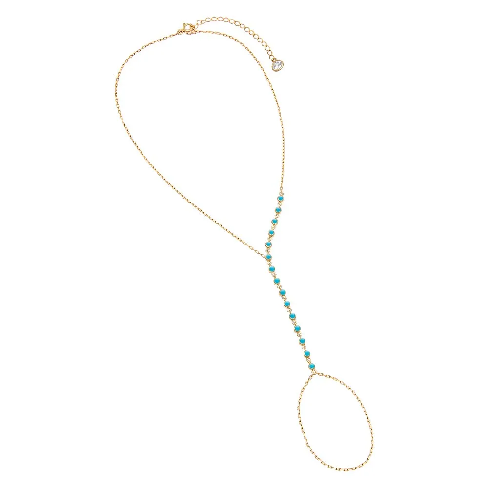 Bezel Hand Chain Bracelet sold by Adina Eden's product image thumbnail 5