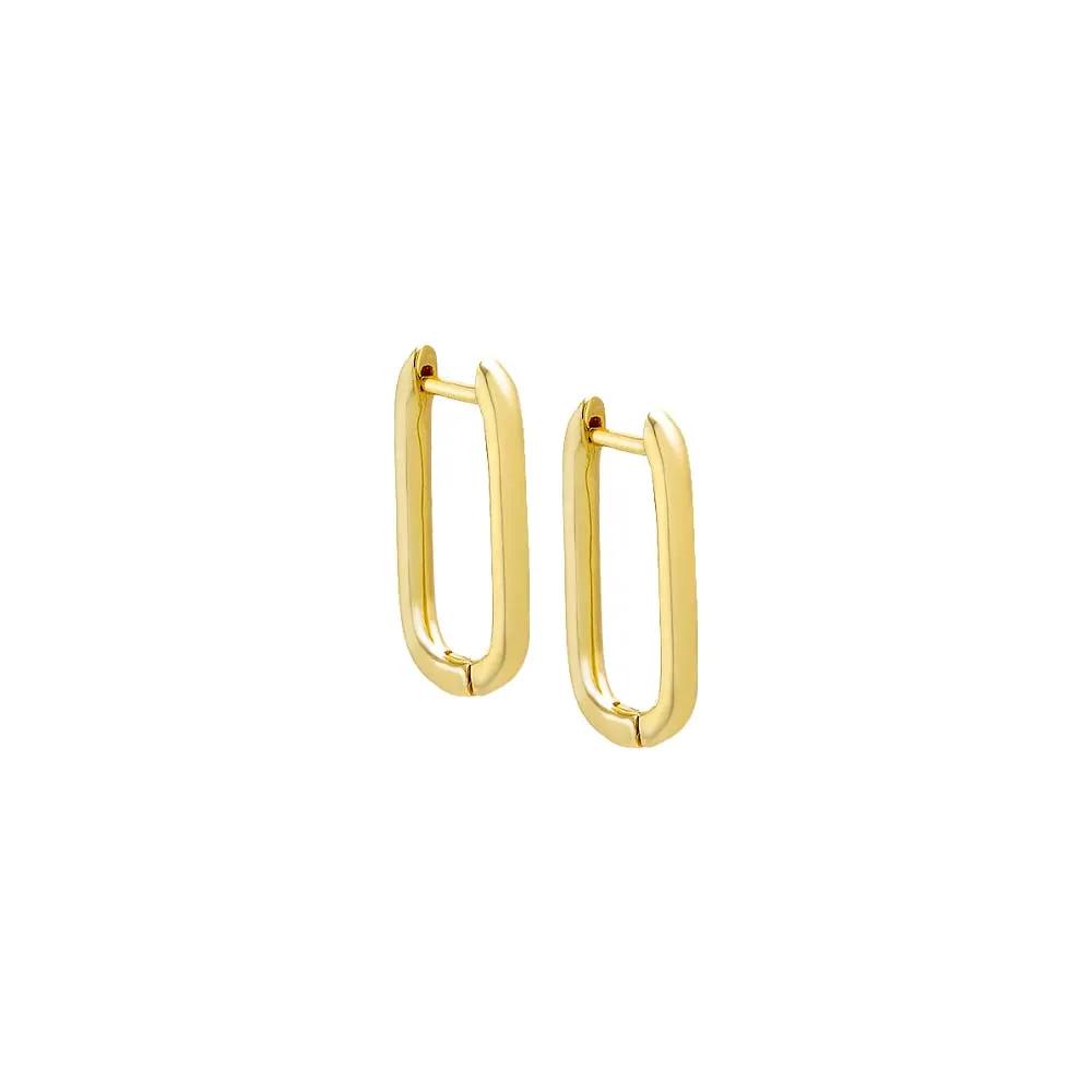 Solid Thin U-Shape Huggie Earring sold by Adina Eden's product image thumbnail 3