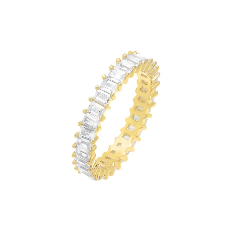 Men's Thin Baguette Eternity Band sold by Adina Eden's
