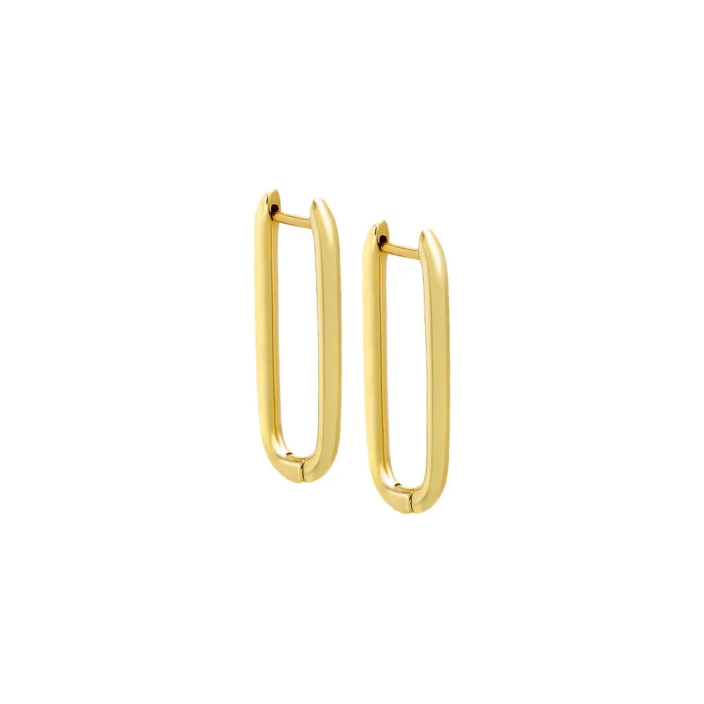 Solid Thin U-Shape Huggie Earring sold by Adina Eden's product image thumbnail 5