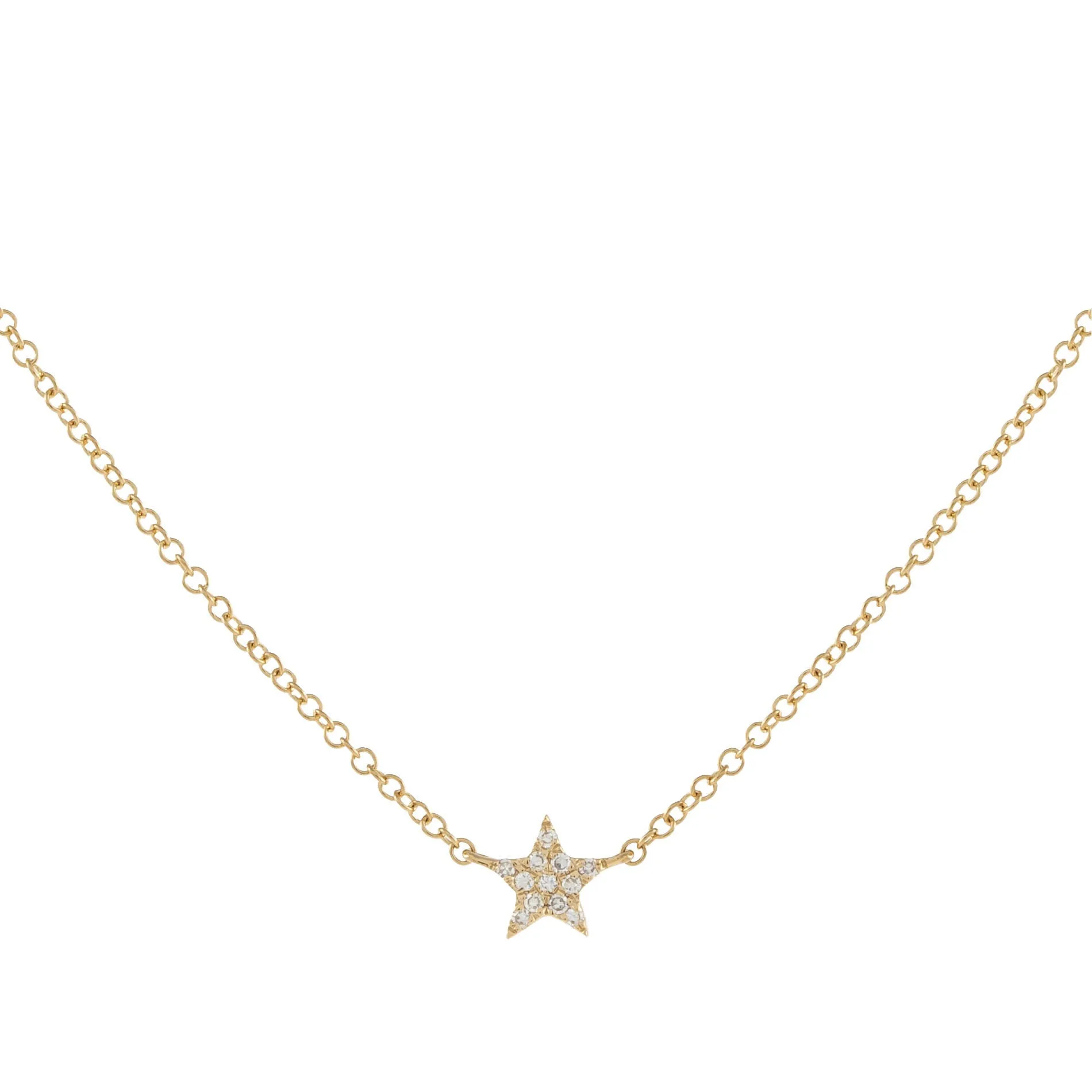 Diamond Mini Star Necklace 14K sold by Adina Eden's