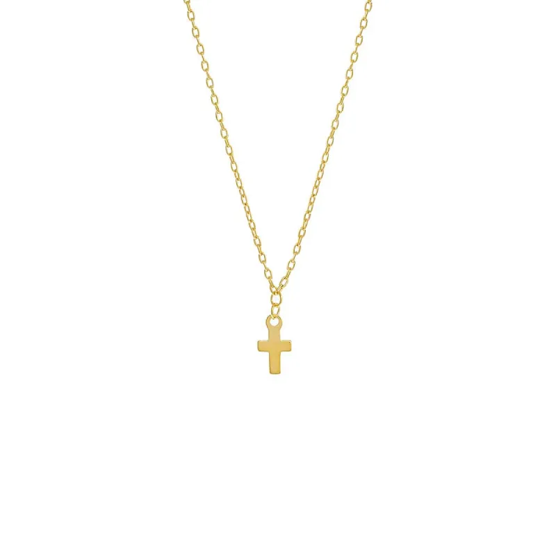 Tiny Cross Necklace 14K sold by Adina Eden's