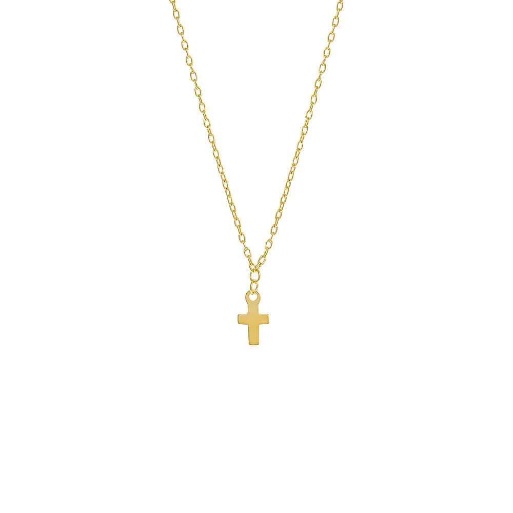 Tiny Cross Necklace 14K sold by Adina Eden's