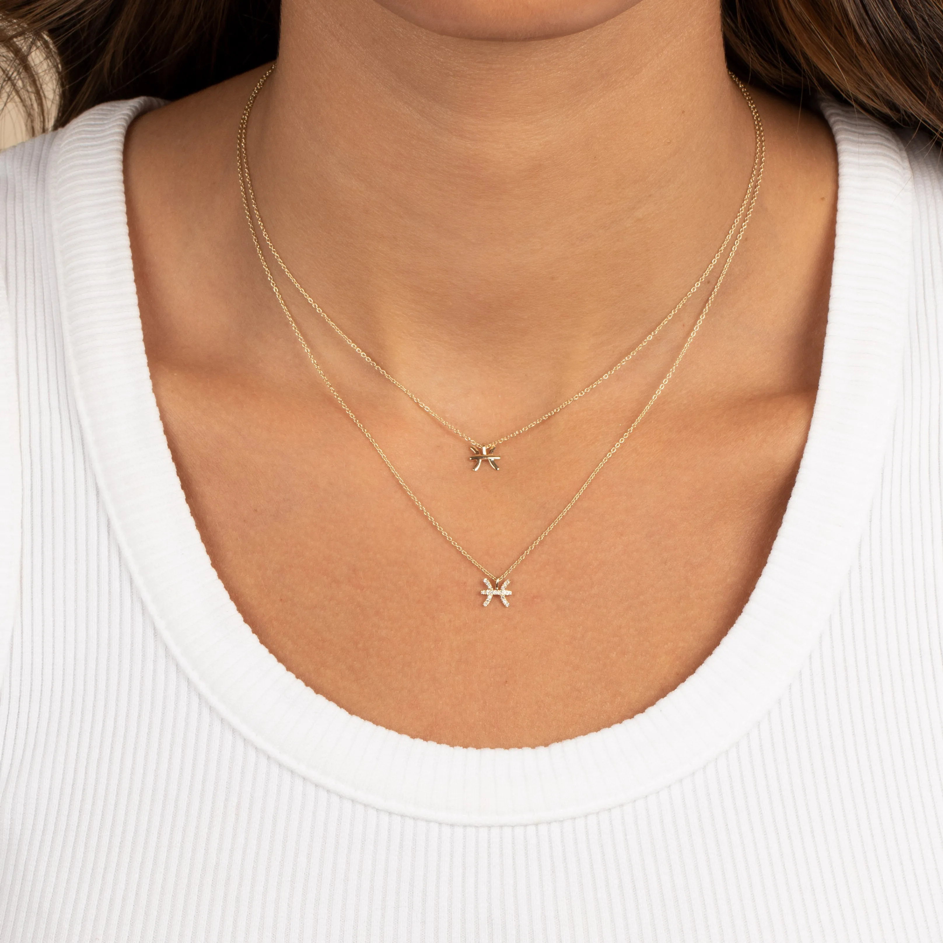 Diamond Pave Zodiac Necklace 14K sold by Adina Eden's product image thumbnail 2