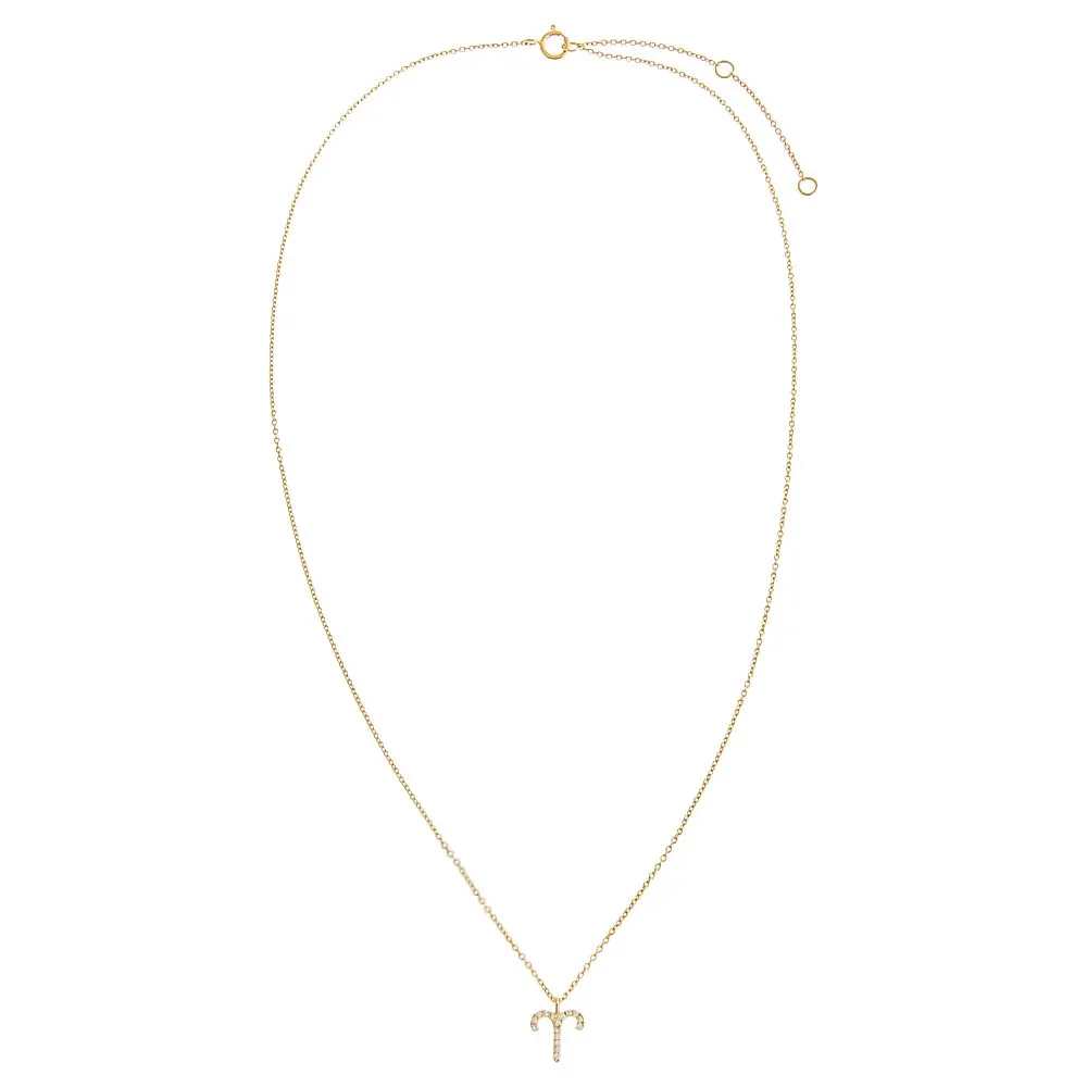Diamond Pave Zodiac Necklace 14K sold by Adina Eden's product image thumbnail 3