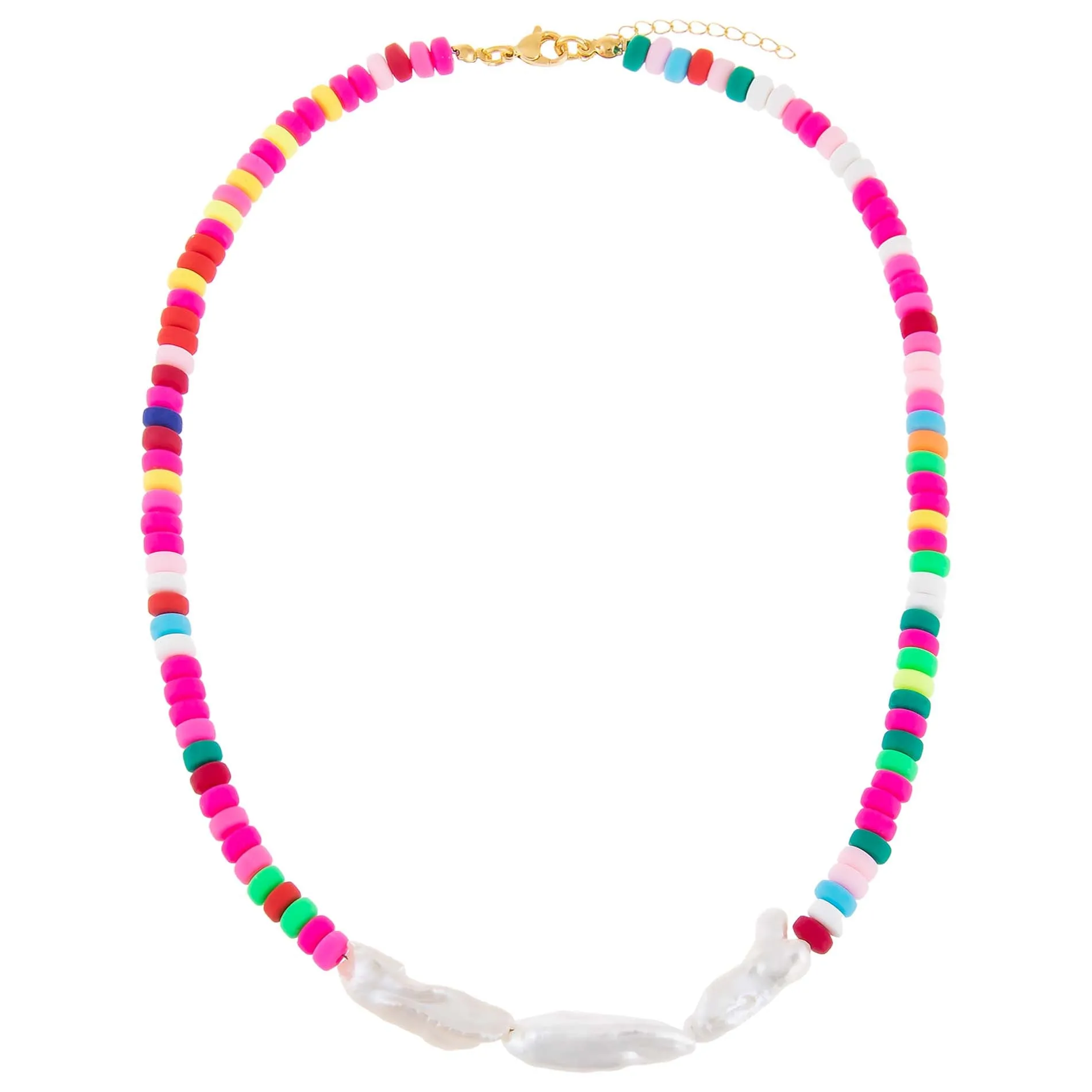 Baroque Pearl Rainbow Necklace sold by Adina Eden's product image thumbnail 3