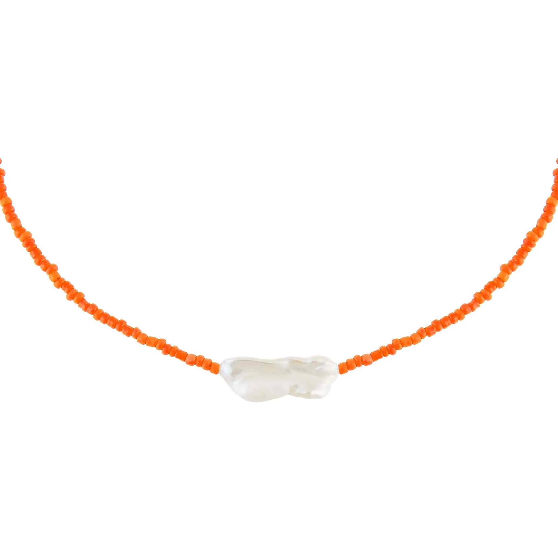 Baroque Pearl Color Beaded Choker sold by Adina Eden's product image thumbnail 4