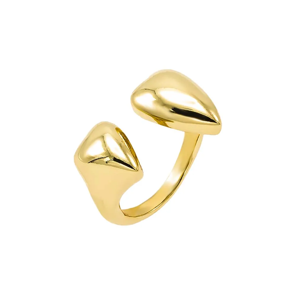 Solid Double Graduated Heart Ring sold by Adina Eden's