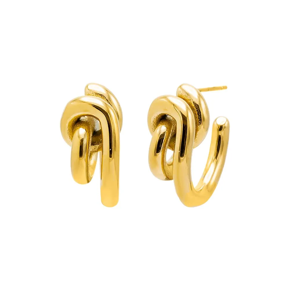Solid Knot Looped Hoop Earring sold by Adina Eden's