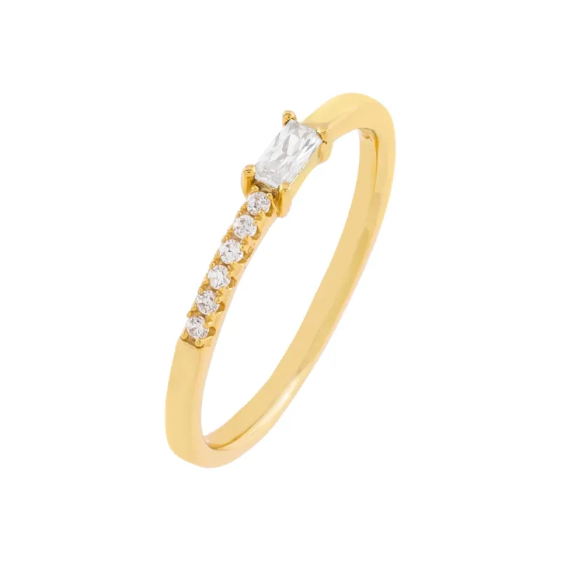 CZ Thin Baguette Ring sold by Adina Eden's