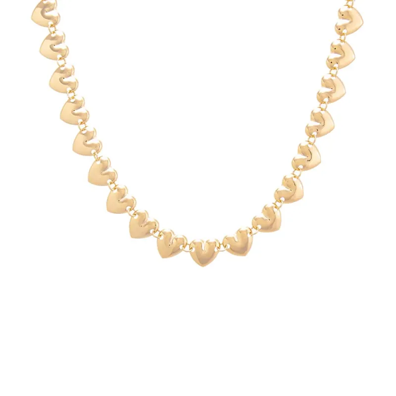 Chunky Solid Hearts Necklace sold by Adina Eden's