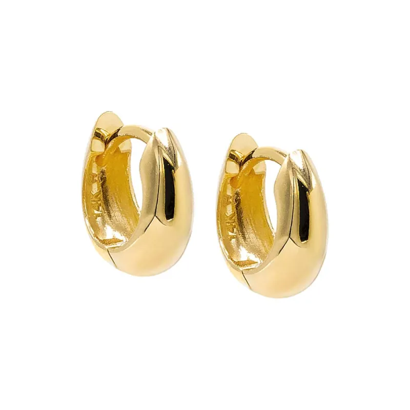 Solid Mini Bubble Huggie Earring 14K sold by Adina Eden's