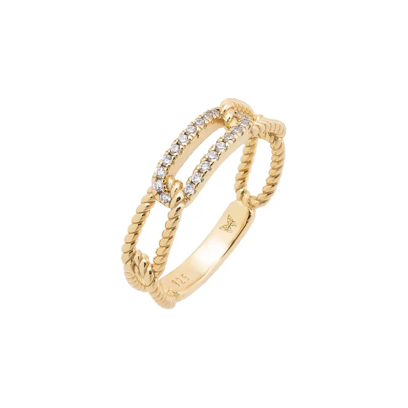 Pavé Open Link Ring sold by Adina Eden's