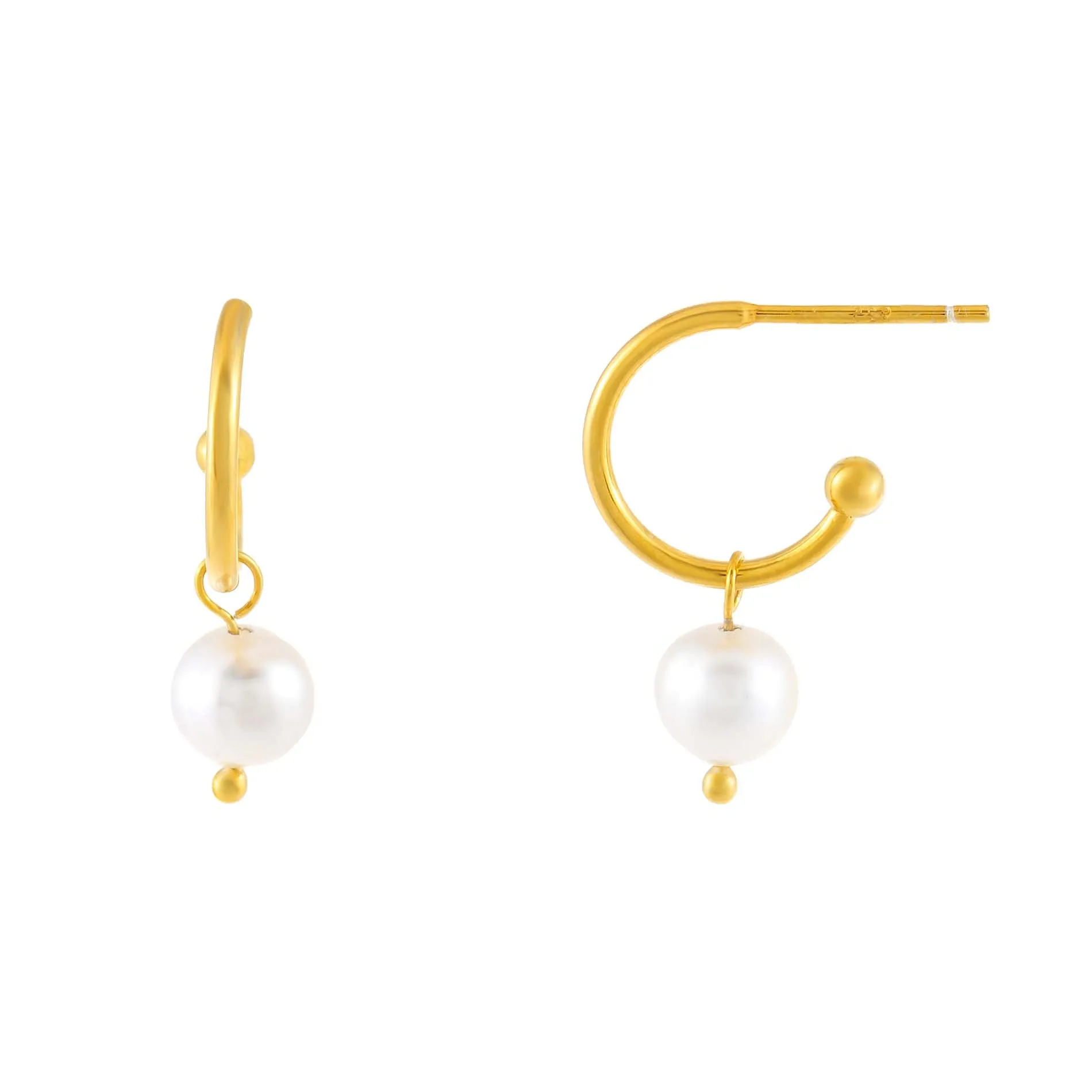 Pearl Hoop Earring sold by Adina Eden's