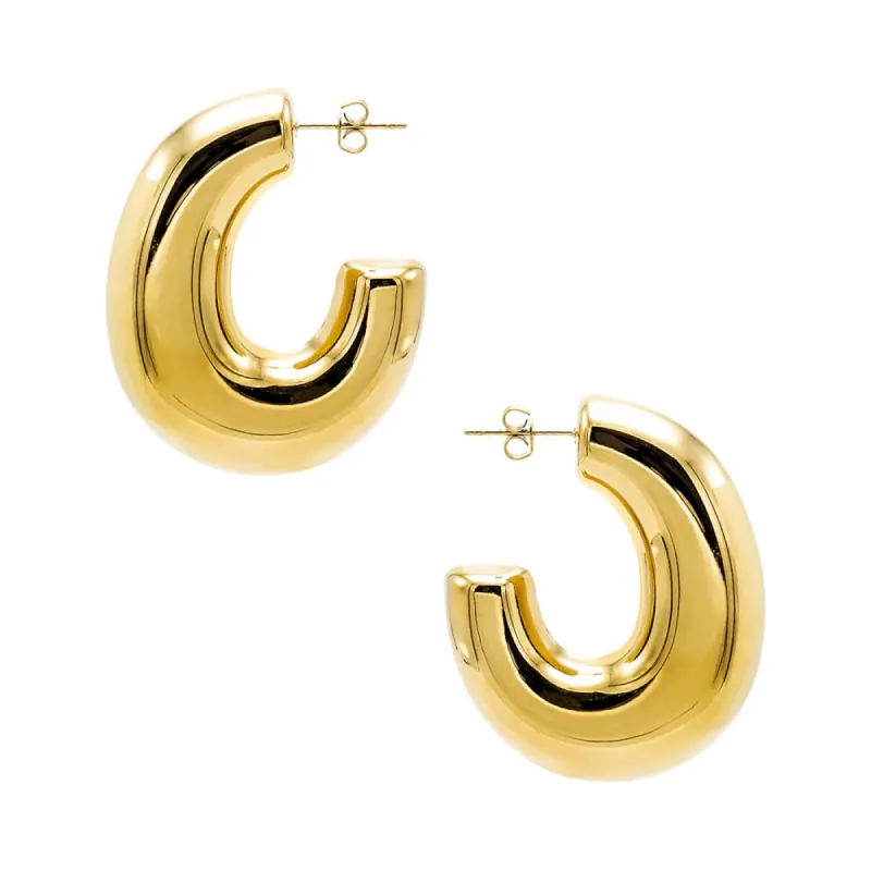 Solid Vintage Hoop Earring sold by Adina Eden's