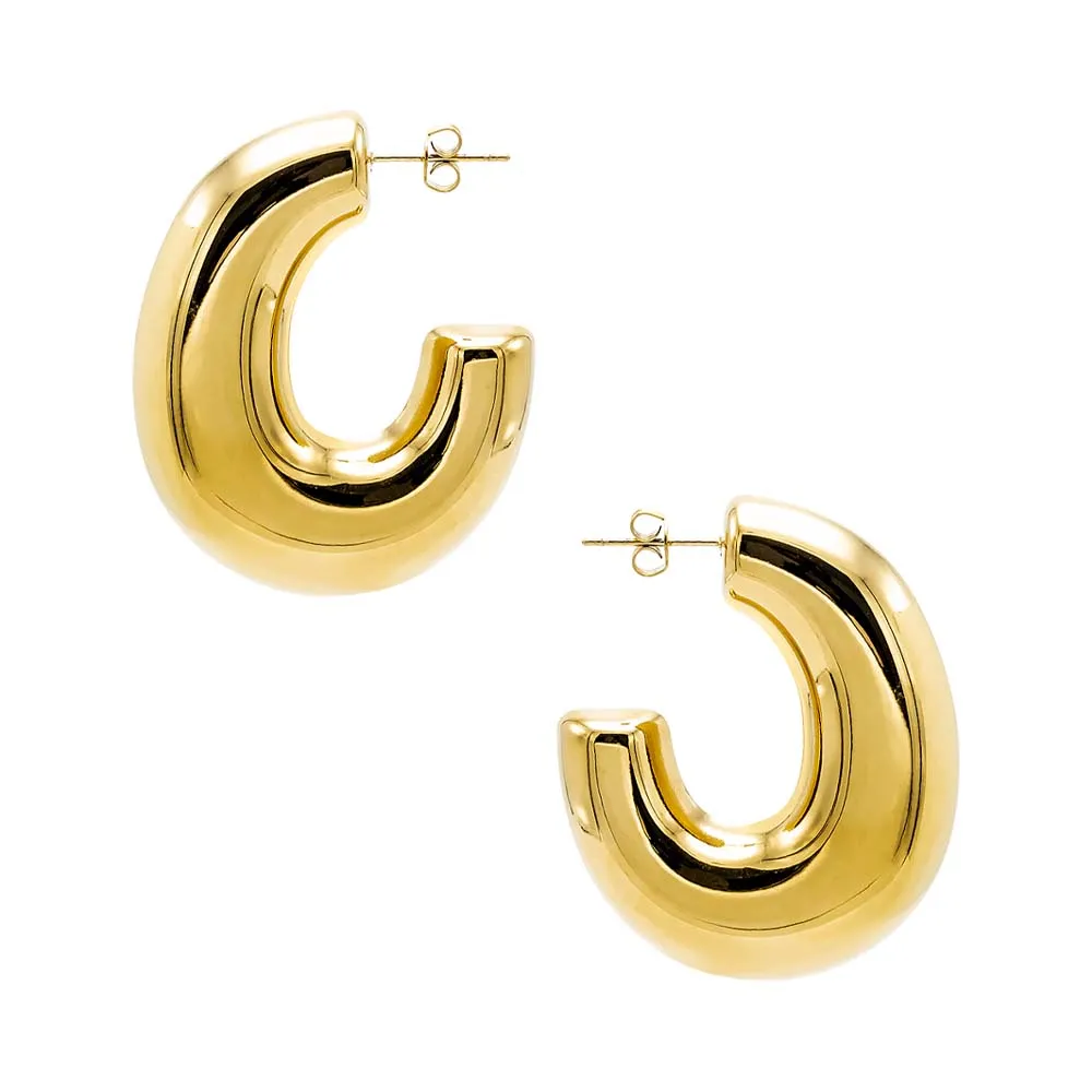 Solid Vintage Hoop Earring sold by Adina Eden's