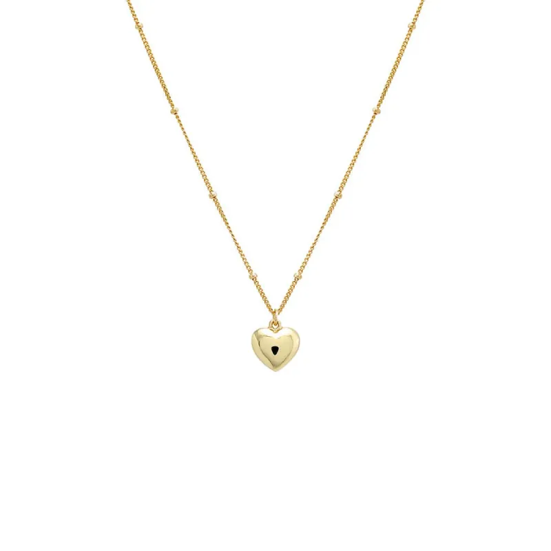 Solid Puffy Heart Necklace sold by Adina Eden's
