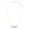 Colored Multi Shape Curved Bar Necklace sold by Adina Eden's