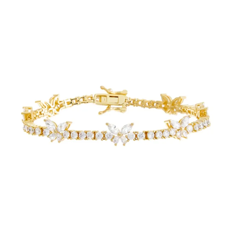 CZ Multi Butterfly Tennis Bracelet sold by Adina Eden's