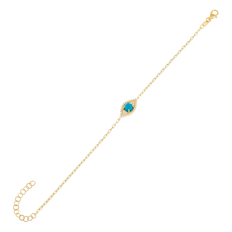 Pavé Evil Eye Bracelet sold by Adina Eden's
