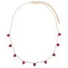 Diamond Magenta Teardrop Necklace 14K sold by Adina Eden's