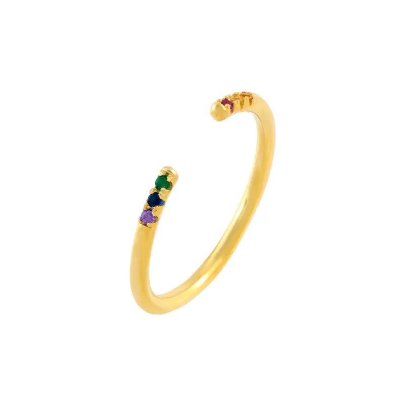 CZ Rainbow Claw Ring sold by Adina Eden's
