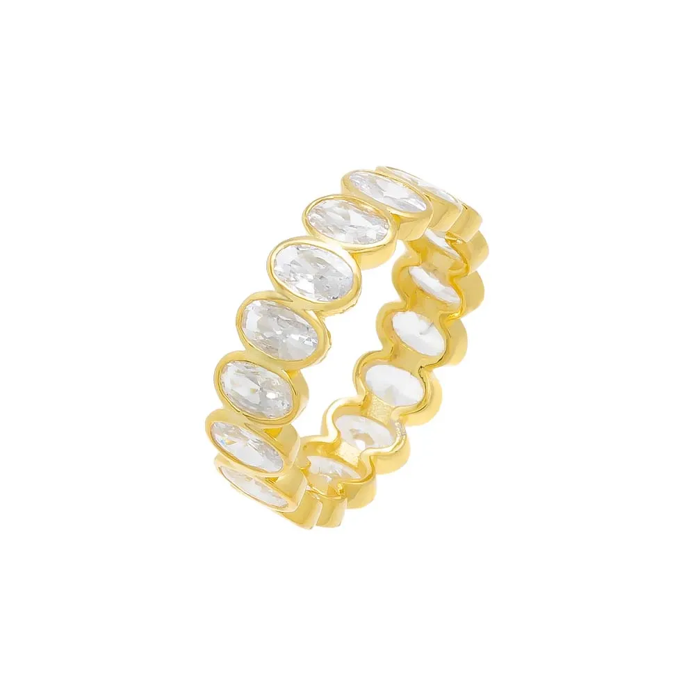 Oval Bezel Eternity Band Ring sold by Adina Eden's