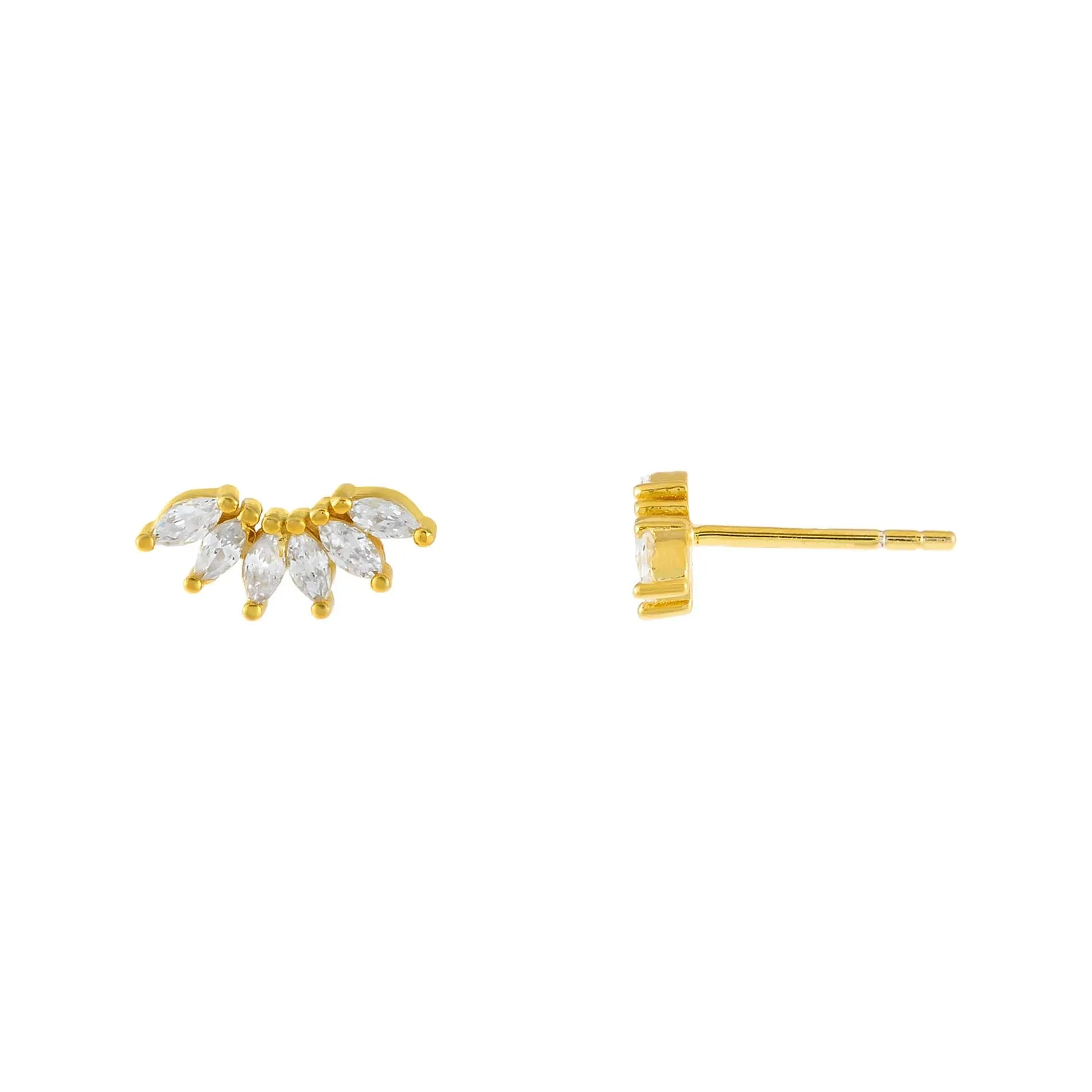 CZ Mini Marquise Stud Earring sold by Adina Eden's