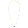 Diamond Mini Enamel Heart Necklace 14K sold by Adina Eden's
