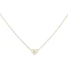 Diamond Mini Enamel Heart Necklace 14K sold by Adina Eden's