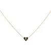 Diamond Mini Enamel Heart Necklace 14K sold by Adina Eden's