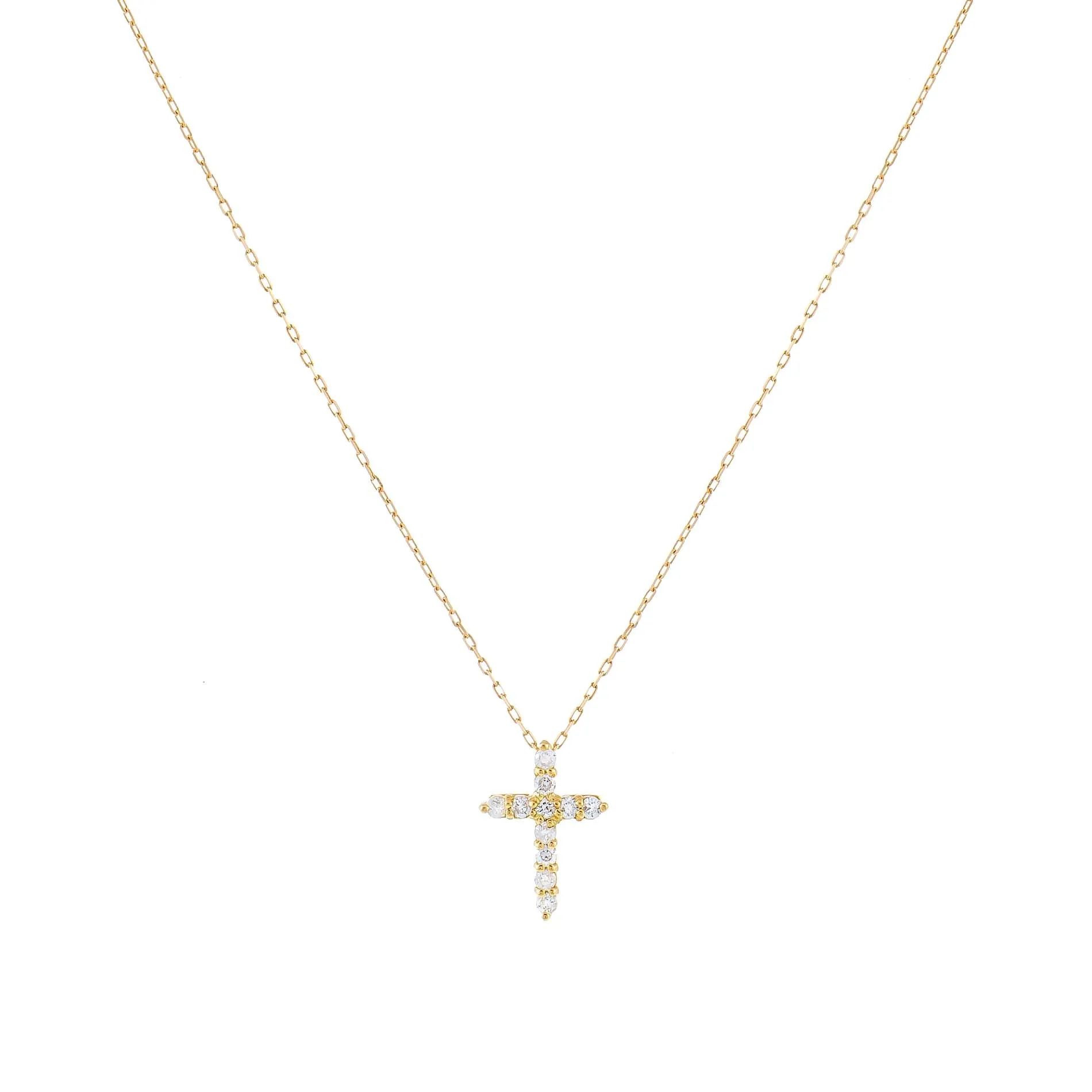 Diamond Cross Necklace 14K sold by Adina Eden's