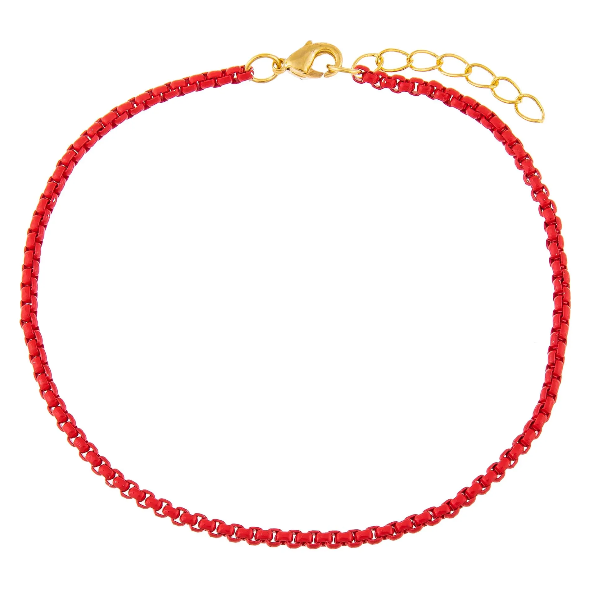 Colored Enamel Rope Chain Anklet sold by Adina Eden's product image thumbnail 3